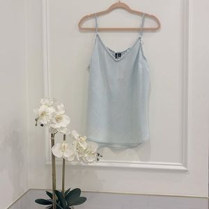 Women’s chambray spaghetti strap shirt! Perfect for summer!